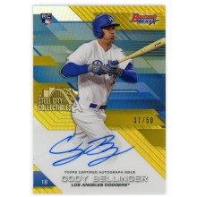 Cody Bellinger 2017 Bowman's Best Best Of 2017 Gold Refractor Rookie Autograph Card #B17-CB 37/50
