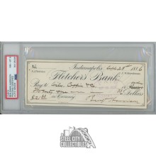 Benjamin Harrison Autographed 1886 Check - PSA/DNA 8 (84128246)