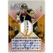 Ben Roethlisberger 2004 Upper Deck Rookie Reflections Patch Autograph Card 09/21