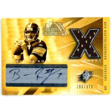 Ben Roethlisberger 2004 Upper Deck SPX Rookie Patch Autograph Card #220 295/375