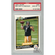 Ben Roethlisberger 2004 Score Football Rookie Card #381 PSA 10 Gem Mint