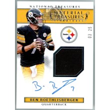 Ben Roethlisberger 2017 Panini National Treasures Patch Auto Card #MTS-BR 03/25