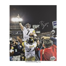 Ben Roethlisberger Autographed Pittsburgh Steelers 16x20 Football Photo - Fanatics (SB XLIII)