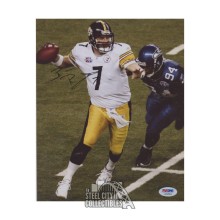 Ben Roethlisberger Autographed Pittsburgh Steelers 8x10 Football Photo - PSA/DNA (SB XL)
