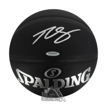 Ben Simmons Autographed Black Indoor/Outdoor Spalding Basketball - UDA