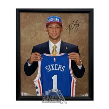 Ben Simmons Autographed Philadelphia Framed Acetate 16x20 Sheet - Upper Deck