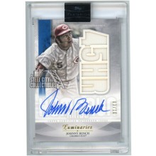 Johnny Bench 2019 Topps Luminaries Home Run Kings Blue Relic Autograph 03/10