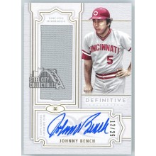 Johnny Bench 2020 Topps Definitive Patch Autograph Card #DARC-JB 12/25