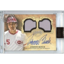 Johnny Bench 2021 Topps Dynasty Dual Jersey Relic Autograph Card #ADR-JB1 1/1