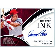Johnny Bench 2016 Panini Immaculate Hitters Ink Autograph Card #HI-JB 1/1