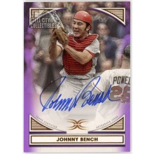 Johnny Bench 2022 Topps Definitive Defining Images Purple Autograph Card #DIA-JB 4/5