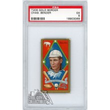 Charles "Chas" Bender 1911 T205 Gold Border Piedmont Baseball Card PSA 5