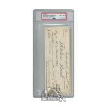 Benjamin Harrison Autographed Check - PSA/DNA 8 NM-MT (July 7th)