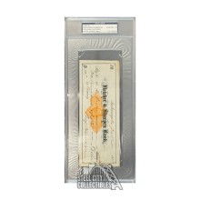 Benjamin Harrison Autographed Check - PSA/DNA 10 GEM MT