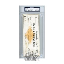 Benjamin Harrison Autographed Check - PSA/DNA 6 EX-MT