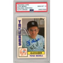 Yogi Berra 1984 Topps Autograph Card #13 PSA/DNA 10