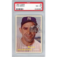 Yogi Berra 1957 Topps Baseball Card #2 PSA 8