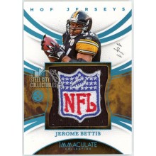 Jerome Bettis 2025 Panini Immaculate HOF Jerseys NFL Shield Logo Patch Card #IHOF-JBS 1/1