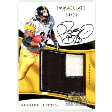 Jerome Bettis 2017 Panini Immaculate Patch Autograph Card #PP-JB 14/25