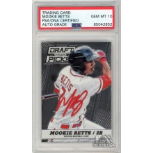 Mookie Betts 2013 Panini Prizm Draft Picks Autograph Card #46 PSA/DNA 10 (Red)