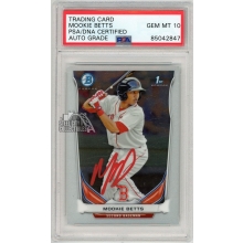 Mookie Betts 2014 Bowman Chrome 1st Bowman Autograph Card #BCP109 PSA/DNA 10 (Red)