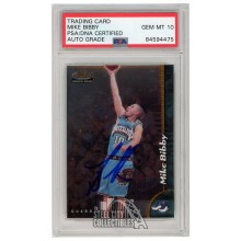 Mike Bibby 1998-99 Topps Finest Rookie Autograph Card #227 PSA/DNA 10