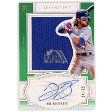 Bo Bichette 2020 Topps Definitive Collection Green Rookie Patch Auto 04/25