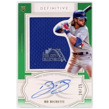 Bo Bichette 2020 Topps Definitive Collection Green Rookie Patch Auto 24/25