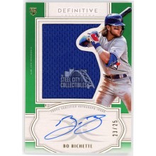 Bo Bichette 2020 Topps Definitive Collection Green Rookie Patch Auto 23/25