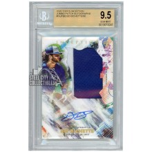 Bo Bichette 2020 Topps Inception Jumbo Rookie Patch Autograph Card #IAJP-BB 70/90 BGS 9.5 AUTO 10