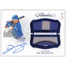 Bo Bichette 2019 Panini Flawless Sapphire Dual Rookie Patch Auto #DPA-BB 12/15