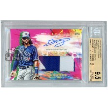 Bo Bichette 2020 Topps Inception Magenta Rookie Patch Autograph Card #IAP-BBI 50/75 BGS 9.5 AUTO 10
