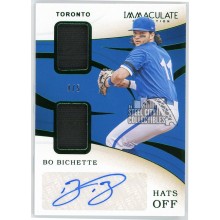 Bo Bichette 2020 Panini Immaculate Hats Off Green Rookie Patch Auto  #HO-BO 4/5