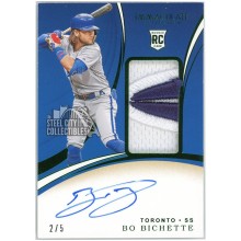 Bo Bichette 2020 Panini Immaculate Green Rookie Logo Patch Autograph Card #126 2/5