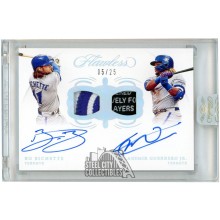 Bo Bichette Vladimir Guerrero Jr 2020 Panini Flawless Dual Patch Autograph Card #DSP-BG 05/25