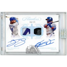 Bo Bichette Vladimir Guerrero Jr 2020 Panini Flawless Dual Patch Autograph Card #DSP-BG 06/25