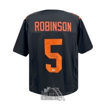 Bijan Robinson Autographed Texas Custom Black Football Jersey - BAS