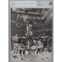 Bill Russell Autographed 8x10 Photo Boston Layup Against LA W/ #6 Inscription (Black Ink)- BAS