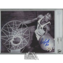 Bill Russell Autographed 8x10 U.S.F. Photo W/ #6 Inscription (Blue Ink)- BAS