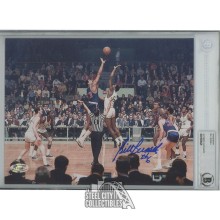 Bill Russell Autographed 8x10 Photo Boston Tip-Off W/ #6 Inscription (Blue Ink)- BAS