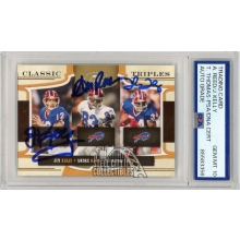 Jim Kelly/Andre Reed/Thurman Thomas 2009 Donruss Classics Autograph Card #2 PSA/DNA 10
