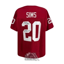 Billy Sims 78 Heisman Autographed Oklahoma Custom Football Jersey - BAS