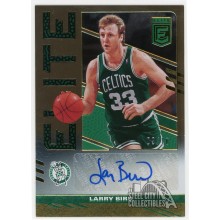 Larry Bird 2021-22 Panini Donruss Elite Gold Autograph Card #ES-LBD 09/10