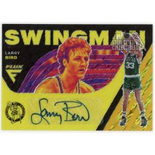 Larry Bird 2020-21 Panini Flux Swingman Gold Shimmer Autograph Card #SM-LBI 10/10