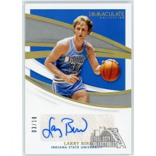 Larry Bird 2021 Panini Immaculate Collegiate Holo Gold Auto Card #II-LBI 03/10