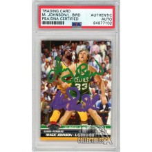 Larry Bird/Magic Johnson 2007-08 Topps Stadium Club Autograph Card #PP3 PSA/DNA (Paint)