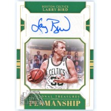 Larry Bird 2018-19 Panini National Treasures Penmanship Auto Card #PM-LBD 10/10