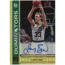 Larry Bird 2020-21 Panini Donruss Hall Dominators Gold Auto 2/10