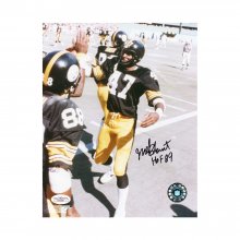 Mel Blount Autographed HOF Pittsburgh Steelers 8x10 (High Five) - JSA COA