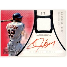Bo Jackson 2017 Topps Diamond Icons Red Patch Autograph Card #AR-BJ 5/5